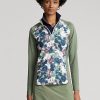 Green Women’s Ralph Lauren Jersey Quarter-Zip Sweatshirts