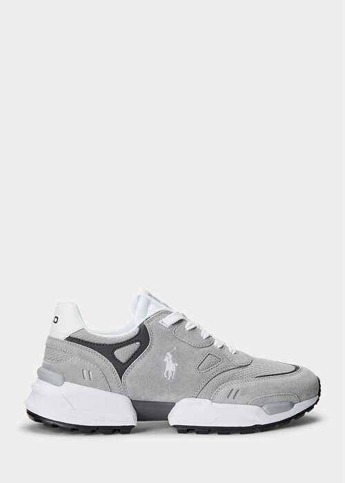 Grey Men’s Ralph Lauren Jogger Suede & Mesh Sneakers Grey Men’s Ralph Lauren Jogger Suede & Mesh Sneakers