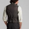 Grey Men’s Ralph Lauren Plaid Silk-linen Waistcoat  Blazers