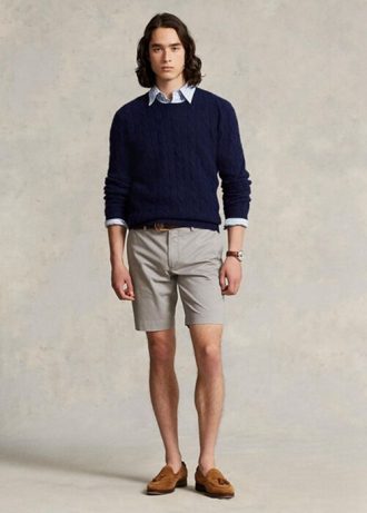 Grey Men’s Ralph Lauren Stretch Slim Fit Chino  Shorts