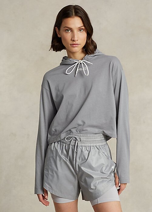 Grey Women’s Ralph Lauren Cropped Cotton Jersey Sweatshirts Grey Women’s Ralph Lauren Cropped Cotton Jersey Sweatshirts