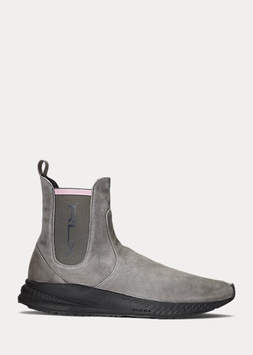 Grey Women’s Ralph Lauren Slip-On Suede Sock Sneakers Grey Women’s Ralph Lauren Slip-On Suede Sock Sneakers