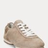 Grey Women’s Ralph Lauren The Suede Pony Ballerina Sneakers