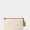 Honey/Cream Women’s Ralph Lauren Shearling Envelope Handbag