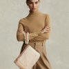 Honey/Cream Women’s Ralph Lauren Shearling Envelope Handbag