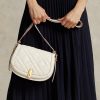 Ivory Women’s Ralph Lauren Polo ID Quilted Leather Saddle Bags