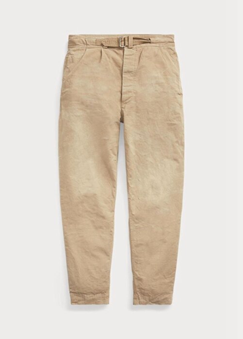 Khaki Men’s Ralph Lauren Pleated Baggy Fit Canvas Pants Khaki Men’s Ralph Lauren Pleated Baggy Fit Canvas Pants