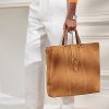 Khaki Men’s Ralph Lauren Welington Calf-Suede Tote Bags