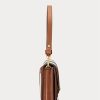 Lauren Tan /Navy Women’s Ralph Lauren Striped Canvas Medium Handbag