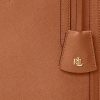 Lauren Tan Women’s Ralph Lauren Crosshatch Leather Medium Clare Tote Bags