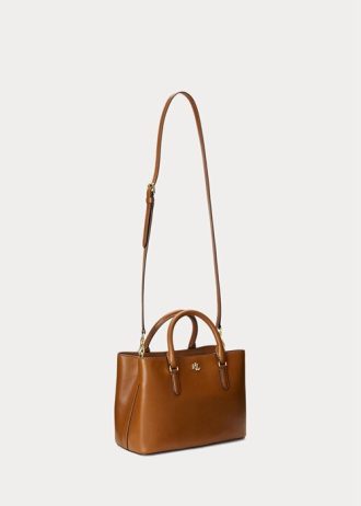 Lauren Tan Women’s Ralph Lauren Leather Small Marcy Satchel Bags