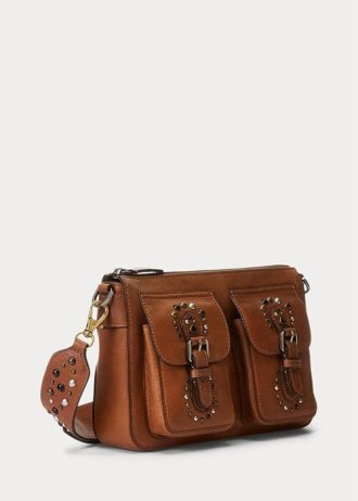 Lauren Tan Women’s Ralph Lauren Studded Leather Medium Noa Crossbody Bags