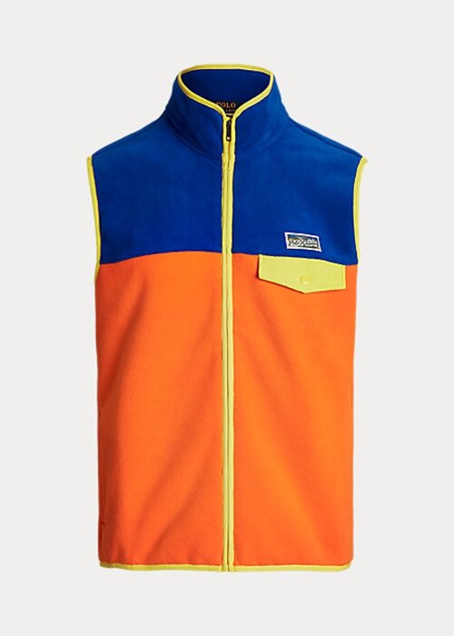 Multicolor Men’s Ralph Lauren Color-Blocked Brushed Fleece Vest Multicolor Men’s Ralph Lauren Color-Blocked Brushed Fleece Vest