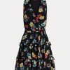 Multicolor Women’s Ralph Lauren Floral Crinkle Georgette Surplice Dress Multicolor Women’s Ralph Lauren Floral Crinkle Georgette Surplice Dress