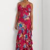 Multicolor Women’s Ralph Lauren Floral Georgette Tiered Gown Dress Multicolor Women’s Ralph Lauren Floral Georgette Tiered Gown Dress