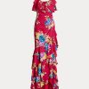 Multicolor Women’s Ralph Lauren Floral Georgette Tiered Gown Dress Multicolor Women’s Ralph Lauren Floral Georgette Tiered Gown Dress