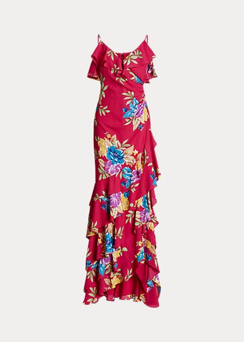 Multicolor Women’s Ralph Lauren Floral Georgette Tiered Gown Dress Multicolor Women’s Ralph Lauren Floral Georgette Tiered Gown Dress