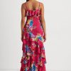 Multicolor Women’s Ralph Lauren Floral Georgette Tiered Gown Dress Multicolor Women’s Ralph Lauren Floral Georgette Tiered Gown Dress