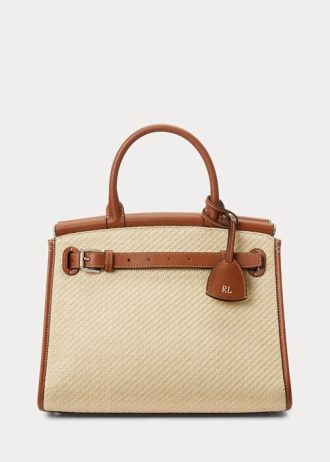 natural women s ralph lauren raffia amp calfskin medium rl50 handbag 1 330x462 - Natural Women's Ralph Lauren Raffia & Calfskin Medium RL50 Handbag