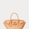 Natural Women’s Ralph Lauren Studded Vachetta Medium Bellport Satchel Bags