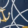 Nautical Rope Print Women’s Ralph Lauren Crosshatch Leather Large Hanna Satchel Bags