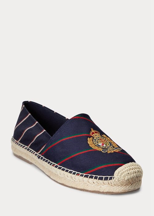 Navy Men’s Ralph Lauren Cevio Crest Striped Casual Shoes Navy Men’s Ralph Lauren Cevio Crest Striped Casual Shoes