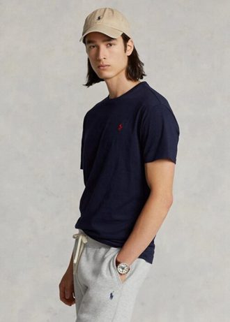 Navy Men’s Ralph Lauren Classic Fit Jersey Crewneck  T Shirts