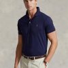 Navy Men’s Ralph Lauren Custom Slim Fit Soft Cotton Polo Shirts
