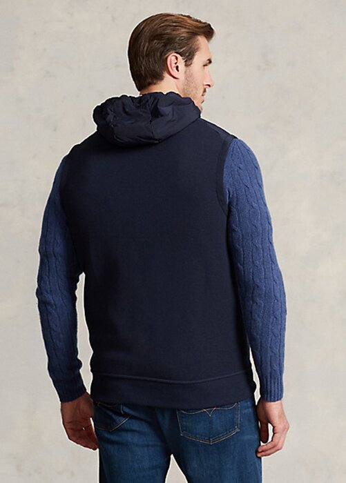 Navy Men’s Ralph Lauren Hybrid Hooded Vest Navy Men’s Ralph Lauren Hybrid Hooded Vest