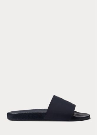 Navy Men’s Ralph Lauren Polo Bear Slippers