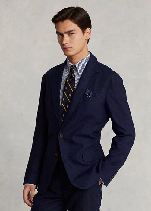 Navy Men’s Ralph Lauren Polo Soft Linen Suit Blazers Navy Men’s Ralph Lauren Polo Soft Linen Suit Blazers