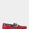 Navy / Red Men’s Ralph Lauren Merton Two-Tone Leather Casual Shoes Navy / Red Men’s Ralph Lauren Merton Two-Tone Leather Casual Shoes