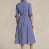 Navy / White Women’s Ralph Lauren Belted Striped Dress Navy / White Women’s Ralph Lauren Belted Striped Dress
