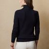 Navy Women’s Ralph Lauren Buttoned Cashmere Turtleneck Sweaters Navy Women’s Ralph Lauren Buttoned Cashmere Turtleneck Sweaters