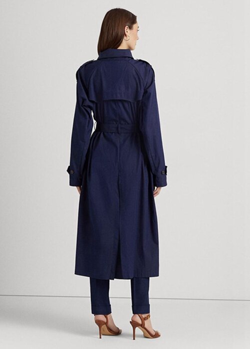 Navy Women’s Ralph Lauren Cotton-blend Twill Coats Navy Women’s Ralph Lauren Cotton-blend Twill Coats