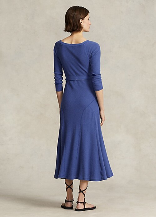 Navy Women’s Ralph Lauren Cotton Boatneck Midi Dress Navy Women’s Ralph Lauren Cotton Boatneck Midi Dress