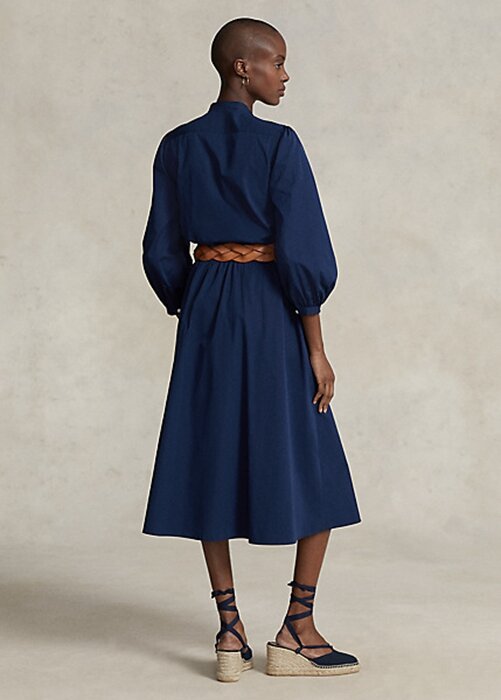 Navy Women’s Ralph Lauren Cotton Broadcloth Dress Navy Women’s Ralph Lauren Cotton Broadcloth Dress