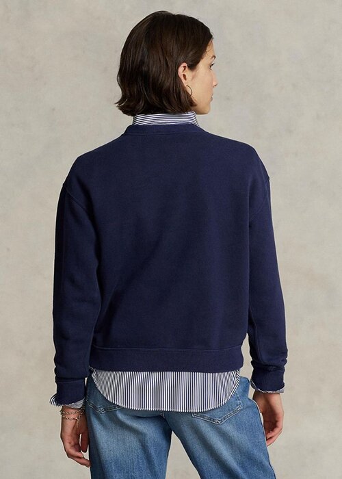 Navy Women’s Ralph Lauren Fleece Crewneck Pullover Sweatshirts Navy Women’s Ralph Lauren Fleece Crewneck Pullover Sweatshirts