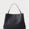 Navy Women’s Ralph Lauren Leather Medium Peyton Satchel Bags