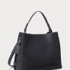 Navy Women’s Ralph Lauren Leather Medium Peyton Satchel Bags