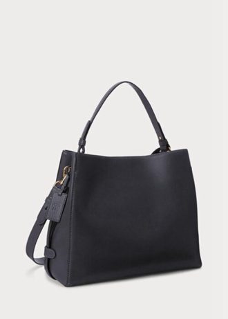 Navy Women’s Ralph Lauren Leather Medium Peyton Satchel Bags