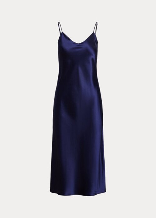 Navy Women’s Ralph Lauren Mulberry Silk Midi Slip Dress Navy Women’s Ralph Lauren Mulberry Silk Midi Slip Dress