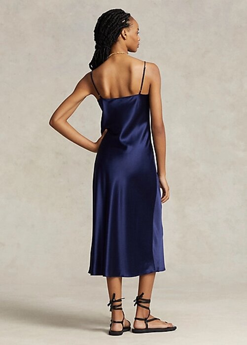 Navy Women’s Ralph Lauren Mulberry Silk Midi Slip Dress Navy Women’s Ralph Lauren Mulberry Silk Midi Slip Dress