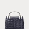 Navy Women’s Ralph Lauren Nappa Leather Medium Farrah Satchel Bags