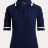 Navy Women’s Ralph Lauren Silk-Blend Short-Sleeve Sweaters Navy Women’s Ralph Lauren Silk-Blend Short-Sleeve Sweaters
