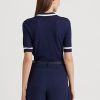 Navy Women’s Ralph Lauren Silk-Blend Short-Sleeve Sweaters Navy Women’s Ralph Lauren Silk-Blend Short-Sleeve Sweaters