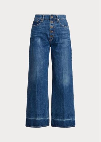 Navy Women’s Ralph Lauren Wide-leg Cropped Jeans