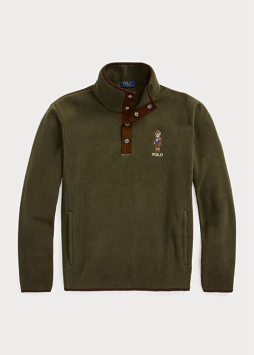 Olive Men’s Ralph Lauren Polo Bear Brushed Fleece Pullover Sweatshirt Olive Men’s Ralph Lauren Polo Bear Brushed Fleece Pullover Sweatshirt