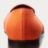 Orange Men’s Ralph Lauren Alonzo Embroidered Linen Dress Shoes
