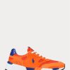 Orange / Royal Men’s Ralph Lauren Jogger Suede & Mesh Sneakers Orange / Royal Men’s Ralph Lauren Jogger Suede & Mesh Sneakers